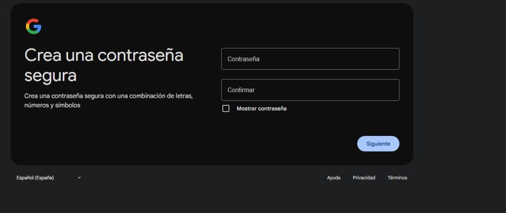 contraseÑa del correosineditar