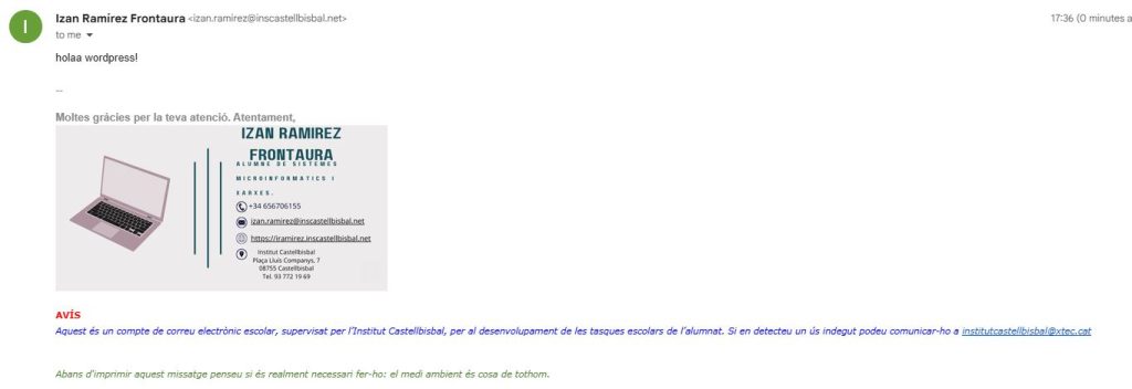 Configuració de la signatura finalsignatura